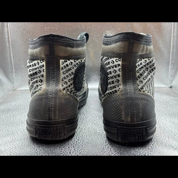Size 8 - Converse Chuck Taylor All Star High Translucent Black Sneakers 65668C - Picture 8 of 11